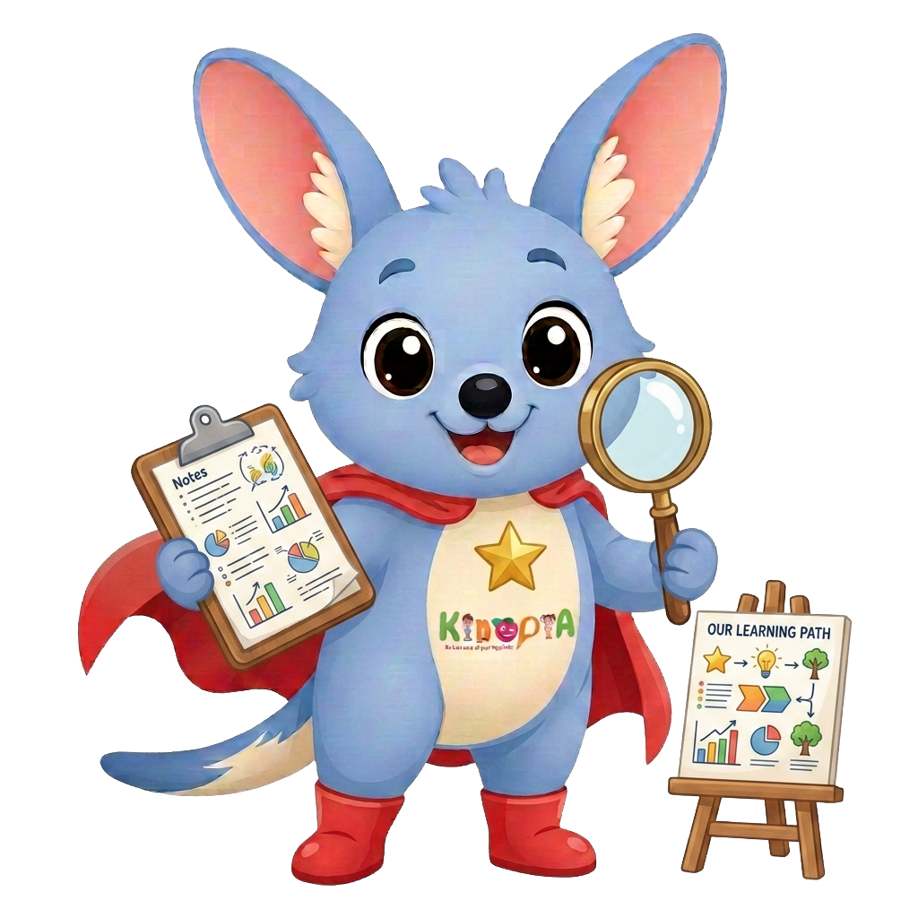 Kiko the bilby learning alongside a visiting specialist