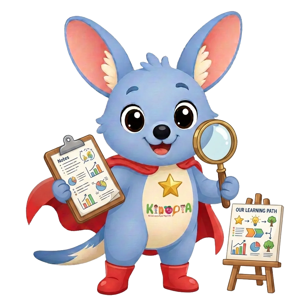 Kiko the bilby learning alongside a visiting specialist