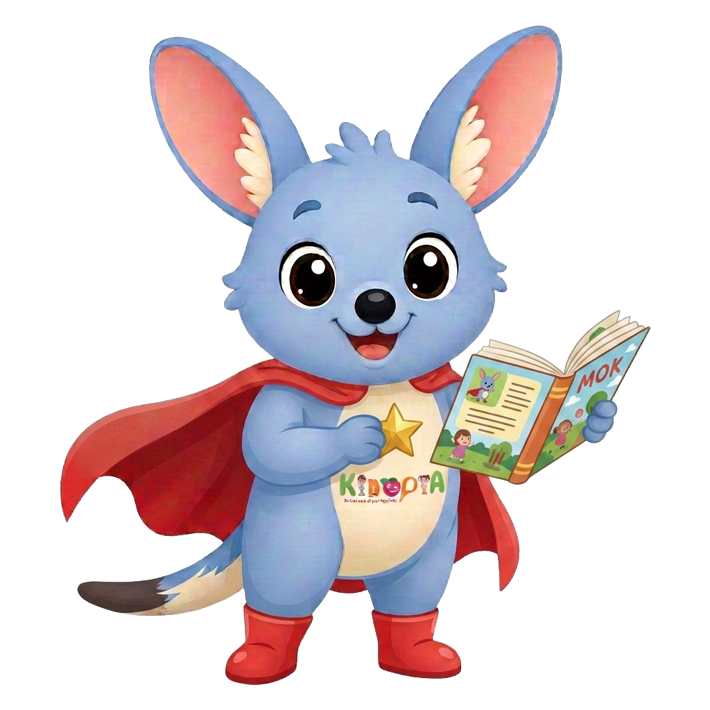Kiko the bilby reading a story book