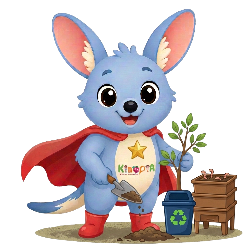 Kiko the bilby planting a tree