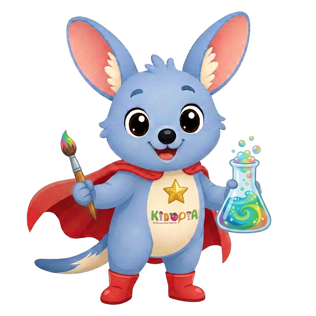 Kiko the bilby running a science experiment